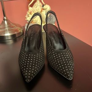 NWT Rebecca Minkoff Simina Black Studded Kitten Heels